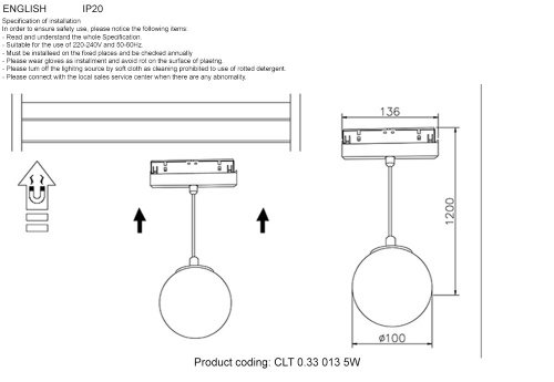 Трековый светильник Crystal Lux Space CLT 0.33 013 5W BL 4000K