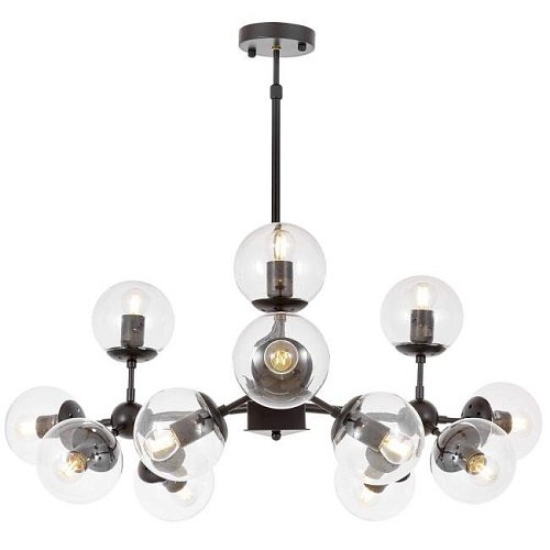 LDP 160-12 BK+PR Люстра на штанге Lumina Deco Zodiak LDP 160-12 BK+PR