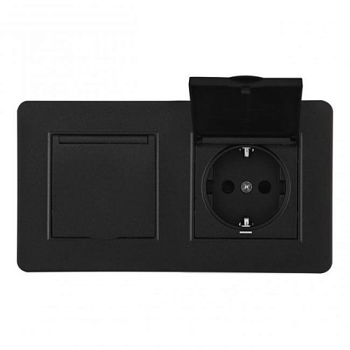 SET16-2-41-1x2 black Розетка Arte Milano Set16-2 SET16-2-41-1x2 black