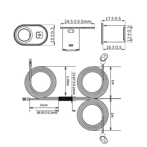 00-00045488 Датчик сенсорный открытие-закрытие двери SR-Wind- Dual Door, SWG Standard 00-00045488