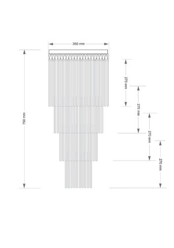 Люстра каскадная Kutek Filago FIL-PLM-7(P)350/270