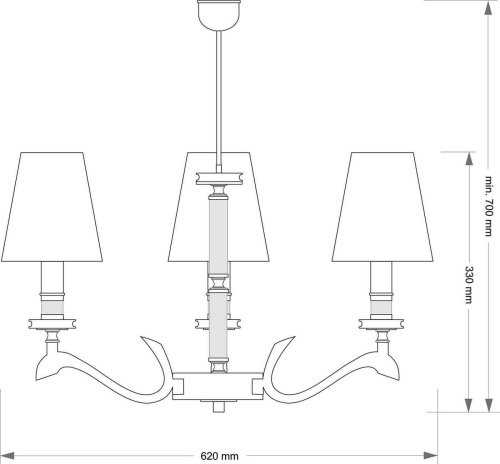Потолочная люстра Kutek Sparone SPA-ZW-3(N/A)