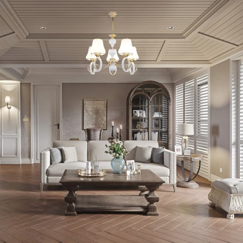 302387/5 Wh/Gd Подвесная люстра Arte Milano Florentia-2387 302387/5 Wh/Gd