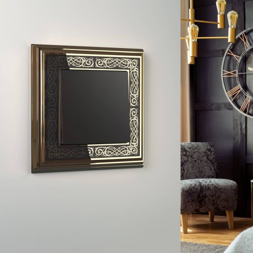 W0011430/ Рамка на 1 пост Palacio Gracia (золото/черный) Рамка Werkel W0011430/ Рамка на 1 пост Palacio Gracia (золото/черный)
