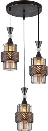 Подвесной светильник 03116-0.9-03 BK+PATINA GOLD