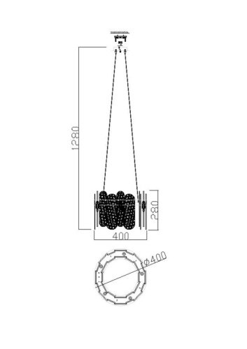 FR5141PL-05BS Подвесная люстра Freya Deserto FR5141PL-05BS