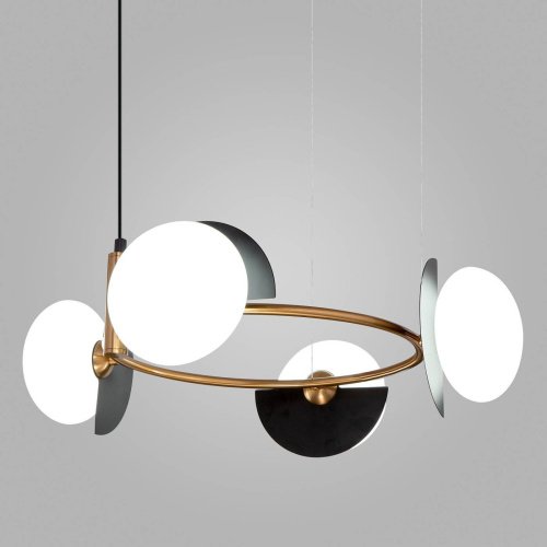 Подвесная люстра Eurosvet Moity 70150/4 черный/латунь Smart