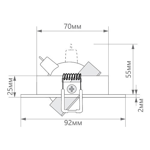 Встраиваемый светильник Feron DL2811 32644