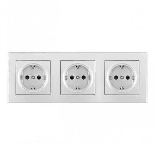 SET06-3-40-1x3 silver Розетка Arte Milano Set06-3 SET06-3-40-1x3 silver