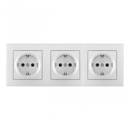SET06-3-40-1x3 silver Розетка Arte Milano Set06-3 SET06-3-40-1x3 silver