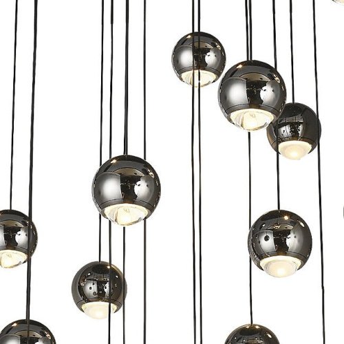 Люстра каскадная Lumien Hall Danay LH8027/24P-BK-PBK
