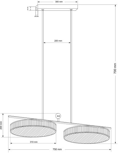 Люстра на штанге Kutek Lavone LAV-ZWL-6(ZM)310