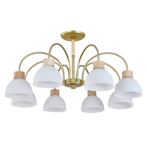 ES0000062 Потолочная люстра 150005/8R E27*60W Gold/Wood Sade Escada ES0000062