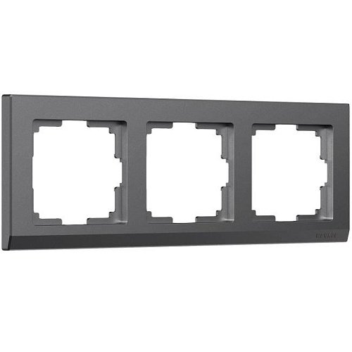 W0031864/ Рамка на 3 поста Stark (графит матовый) Рамка Werkel W0031864/ Рамка на 3 поста Stark (графит матовый)