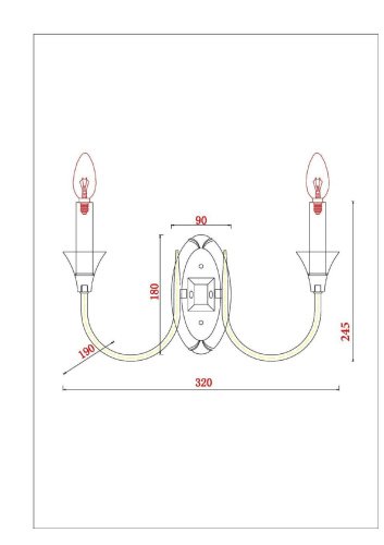 Настенное бра Arte Lamp Collinetta A4094AP-2PB