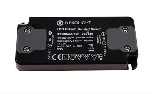 862130 Блок питания FLAT, 500mA 6W Deko-Light Eingangsspannung 862130