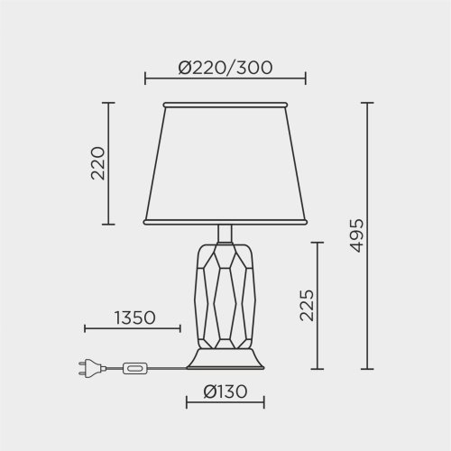 Настольная лампа ML Modelux ML.6114.01TL BK