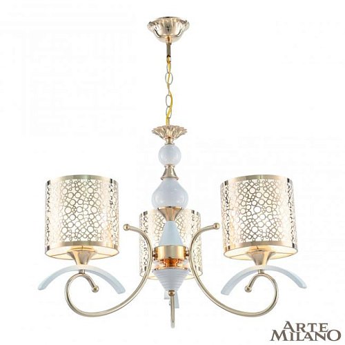 309787/3 Wh/Gd Подвесная люстра Arte Milano Florentia-9787 309787/3 Wh/Gd