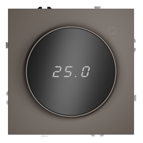 Терморегулятор электронный VOLTUM S70 с индикацией и датчиком, для теплого пола, (капучино)