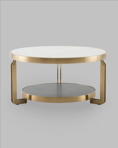 Журнальный стол Stool Group Калисто ECT-316-BRCG white/black