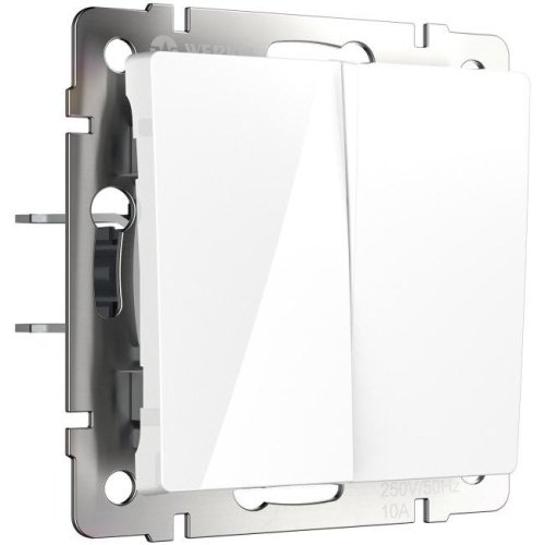 Выключатель Werkel W1123001/ Перекрестный выключатель двухклавишный (белый)