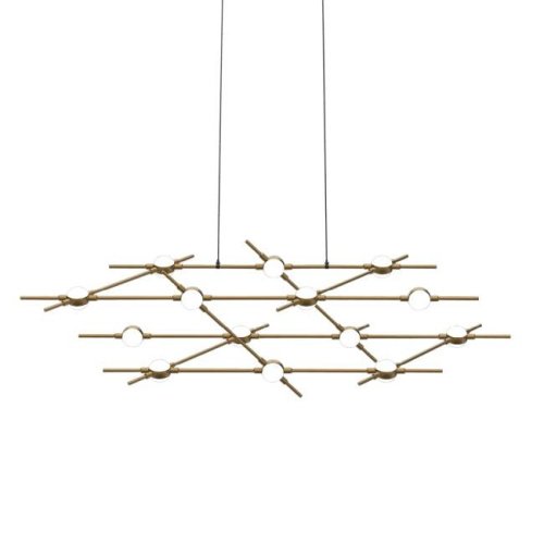 MD18001067-14A black/gold Подвесная люстра Delight Collection Molecular MD18001067-14A black/gold