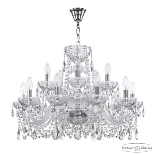 Подвесная люстра Bohemia 5402 5402/10+5/240 Ni Clear/M-1G