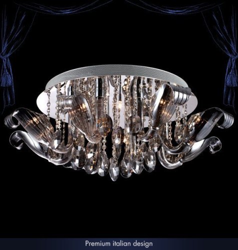 311/20 Linsey хром/дымчатый хрусталь LED (уп. Premium) Потолочная люстра Eurosvet 311 311/20 Linsey хром/дымчатый хрусталь LED (уп. Premium)