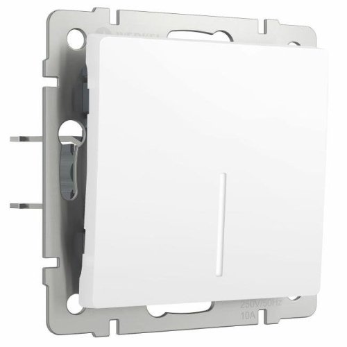 W1110161/ Выключатель одноклавишный с подсветкой (белый матовый) Выключатель Werkel W1110161/ Выключатель одноклавишный с подсветкой (белый матовый)