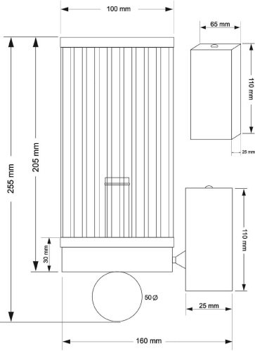 Настенное бра Kutek Lauria LAU-K-1(P)