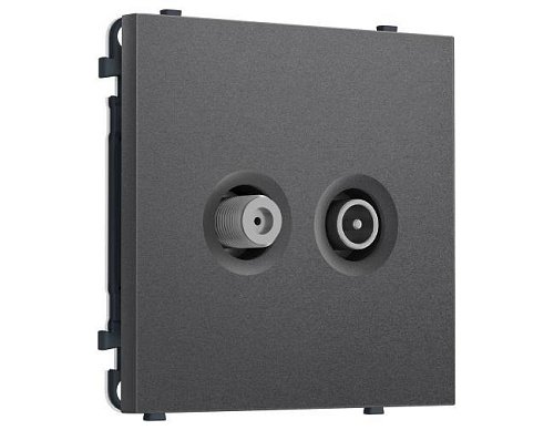 MS663310 MS663310 Комплект механизма розетки TV оконечной + SAT SIGMA Антрацит серый 5-862MHz 3.5dB/950-2150MHz 3.8dB QUANT PRO (SP6633, PR217)