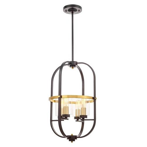 LDP 1141-4 BK+MD Люстра на штанге Lumina Deco Monterey LDP 1141-4 BK+MD
