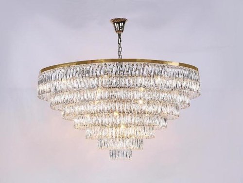 Подвесная хрустальная люстра 10120 Newport 10129+37/C gold