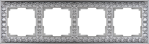 WL07-Frame-04/ Рамка на 4 поста (матовый хром) Werkel WL07-Frame-04/ Рамка на 4 поста (матовый хром)