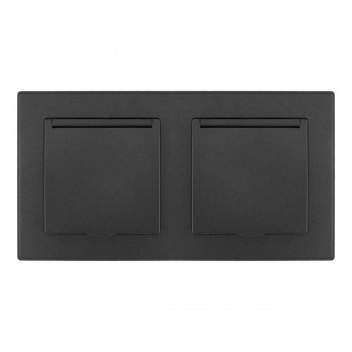 Розетка Arte Milano Set06-2 SET06-2-41-1x2 black