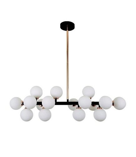 LDP 6033-16 BK+MD Люстра на штанге Lumina Deco Marsiada LDP 6033-16 BK+MD