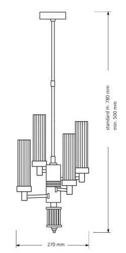 Люстра на штанге Kutek Seti SET-ZW-4(N)