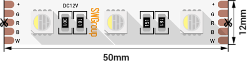 LED лента SWG Standard SWG560 SWG560-12-19.2-RGB+WW-M