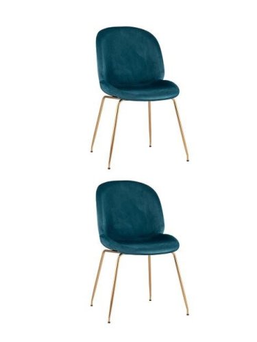 Комплект стульев Stool Group Beetle 8329 VELVET BLUE X2