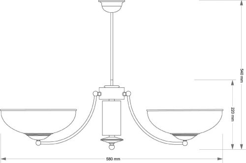 N-ZW-2(P) Потолочная люстра Kutek N (плафон) N-ZW-2(P)