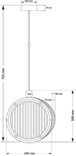 Светильник потолочный Kutek Lauria LAU-ZW-2(N)240/R