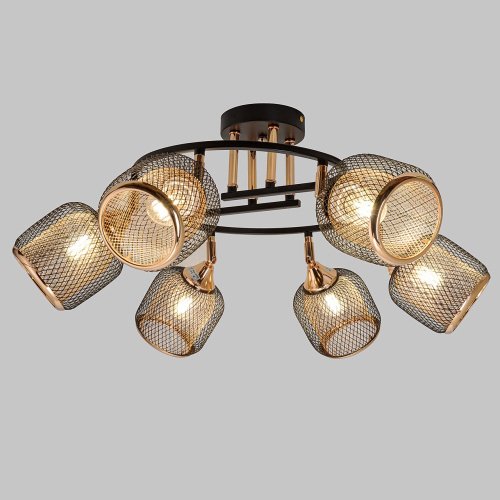 Потолочная люстра IMEX MD.6206-6-S-BK+FGD