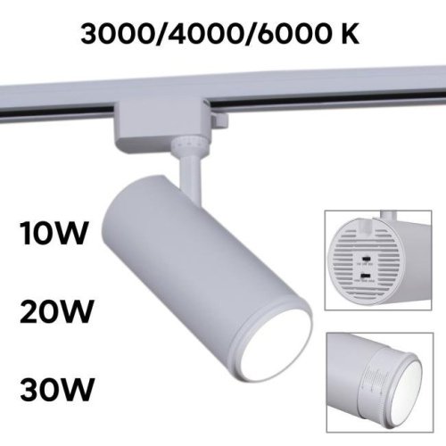 Трековый светильник Reluce 06650-9.3-LED10/20/30W CCT WT