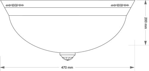 Светильник потолочный Kutek Bellagio BEL-PL-3(P)470-OZ-CR