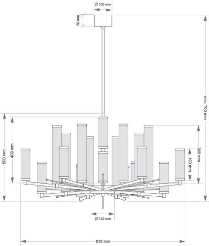 Люстра на штанге Kutek Saletto SAL-PL-16(ZM)