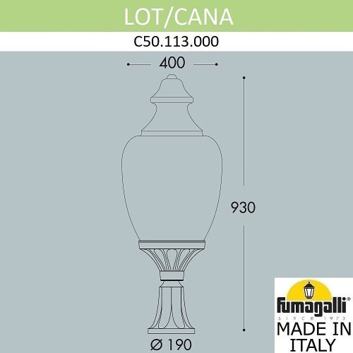 C50.113.000.AYE27 Уличный наземный светильник Fumagalli Cana C50.113.000.AYE27