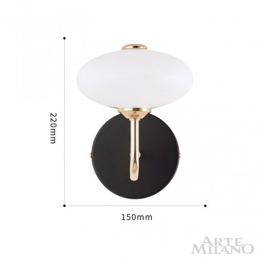 Настенное бра Arte Milano Neapol73908 273908/1B BK/GD