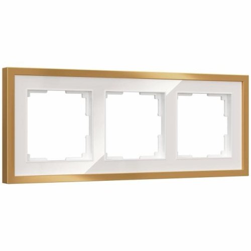 Рамка Baguette  Werkel W0032853/ Рамка на 3 поста Baguette (белый/золотистая латунь)