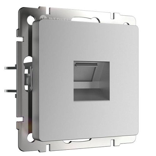 W1182006/ Телефонная розетка RJ-11 (серебряный) Розетка Werkel W1182006/ Телефонная розетка RJ-11 (серебряный)
