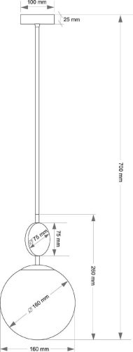 Светильник потолочный Kutek Dimaro DIM-ZW-1(BN)160